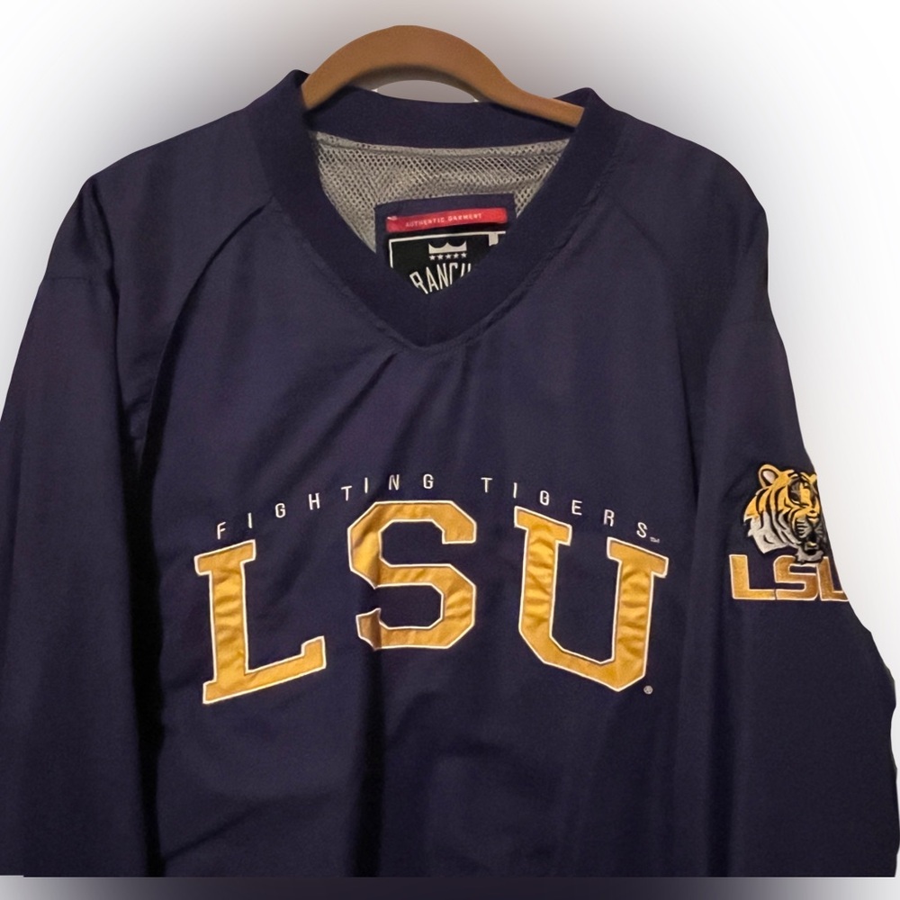 Vintage Franchise Club LSU Fighting Tigers Windbreaker Purple and Gold XL